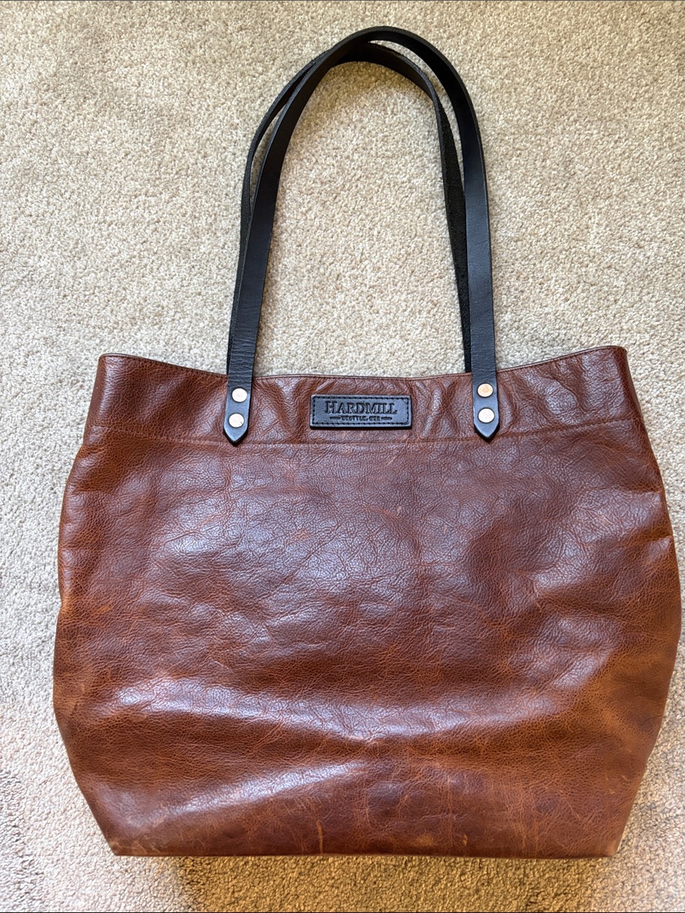 Hardmill Oil Tanned Brown Leather Tote